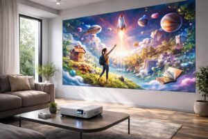 découvrez comment transformer un mur en vitrine interactive grâce au storytelling et au vidéoprojecteur epson, pour captiver votre audience avec des présentations visuelles immersives.