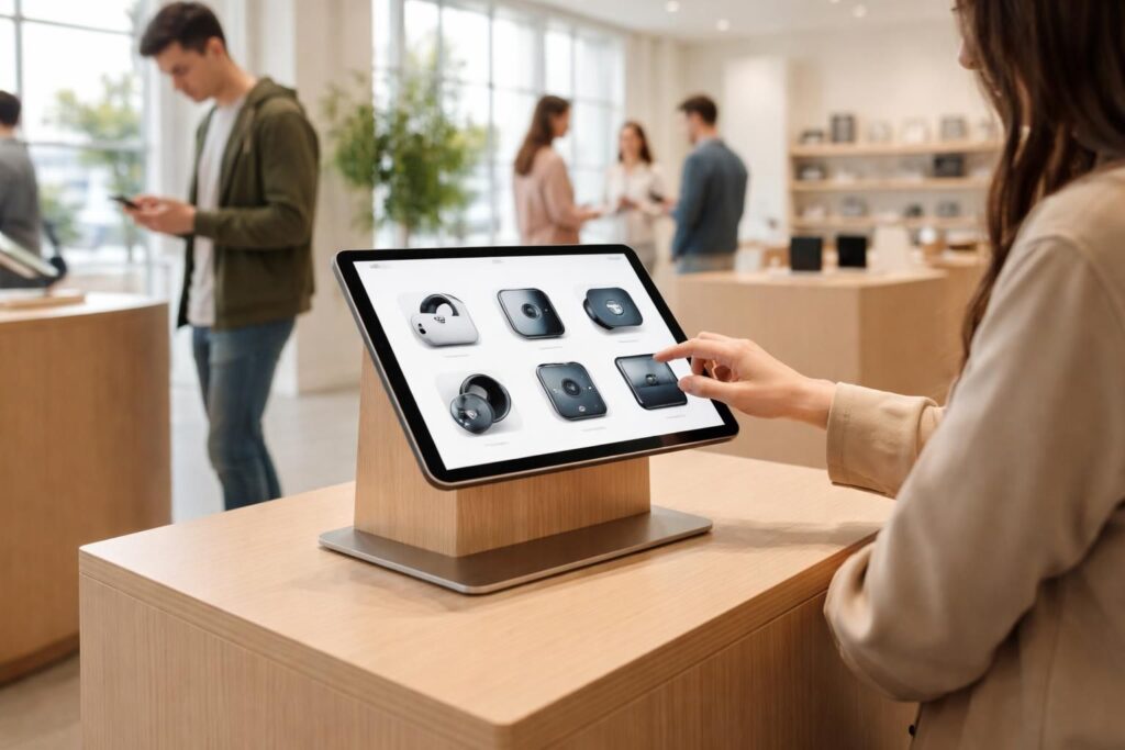 découvrez comment utiliser l'ipad comme borne catalogue en point de vente pour faciliter la conversion sans besoin de vendeur, améliorant ainsi l'expérience client et boostant les ventes.
