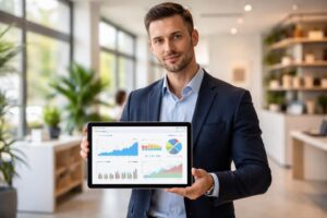 découvrez comment suivre vos conversions en temps réel sur une tablette windows grâce à des dashboards interactifs dans notre showroom.