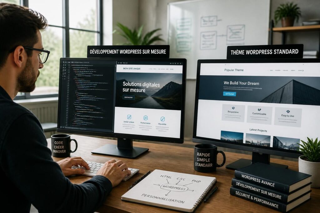 découvrez les avantages du développement wordpress sur mesure par rapport aux thèmes standards, pour un site unique, performant et parfaitement adapté à vos besoins.