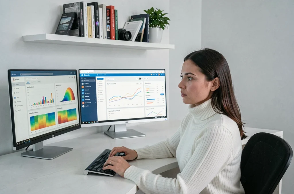 Analyste data SEO de l'agence Activis à Mulhouse travaillant sur des visualisations sémantiques