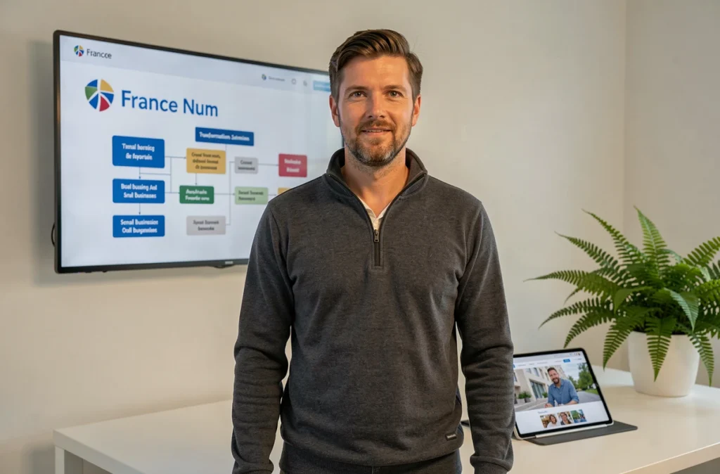 Conseiller numérique Kodeeus, activateur France Num dans le Haut-Rhin, présentant une feuille de route digitale